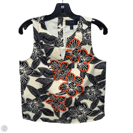 Top Sleeveless By J. Crew In Floral Print, Size: 4
