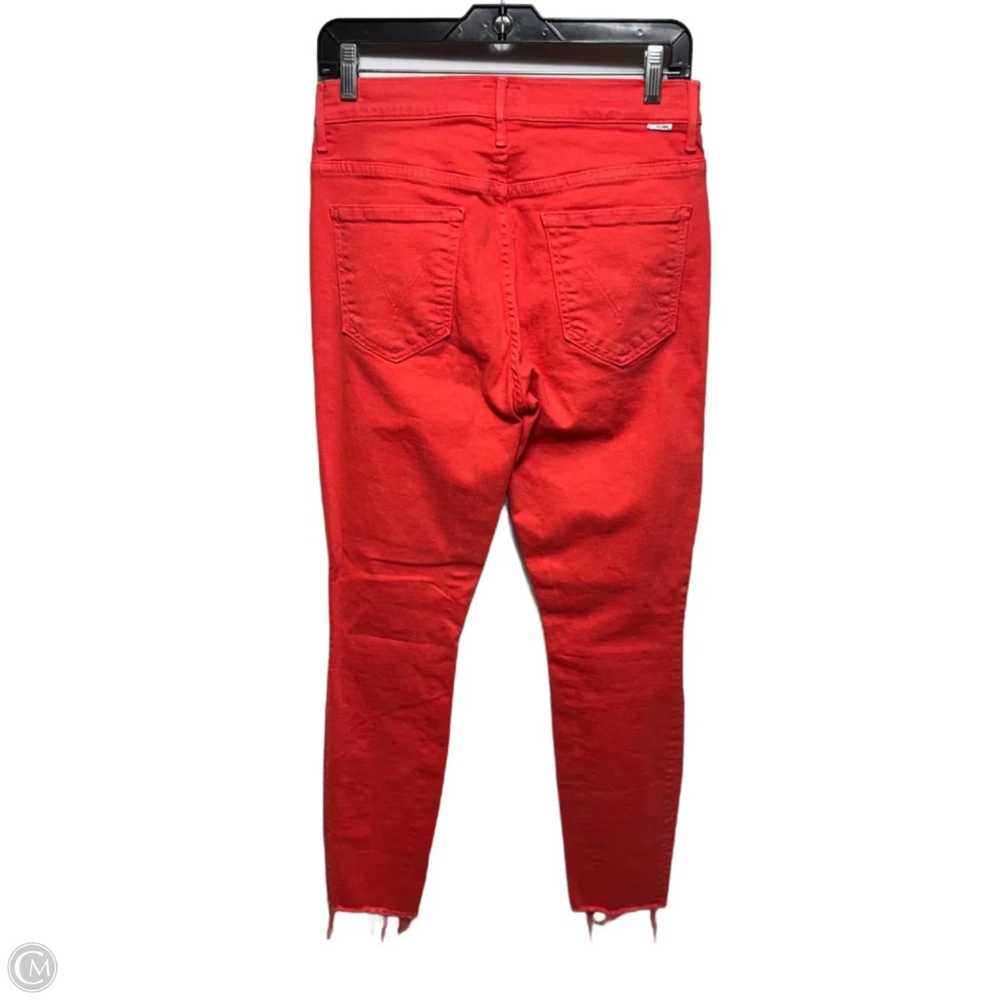 The Stunner Ankle Fray Jeans By Mother In Tomato Play Date Denim, Size: 6/28