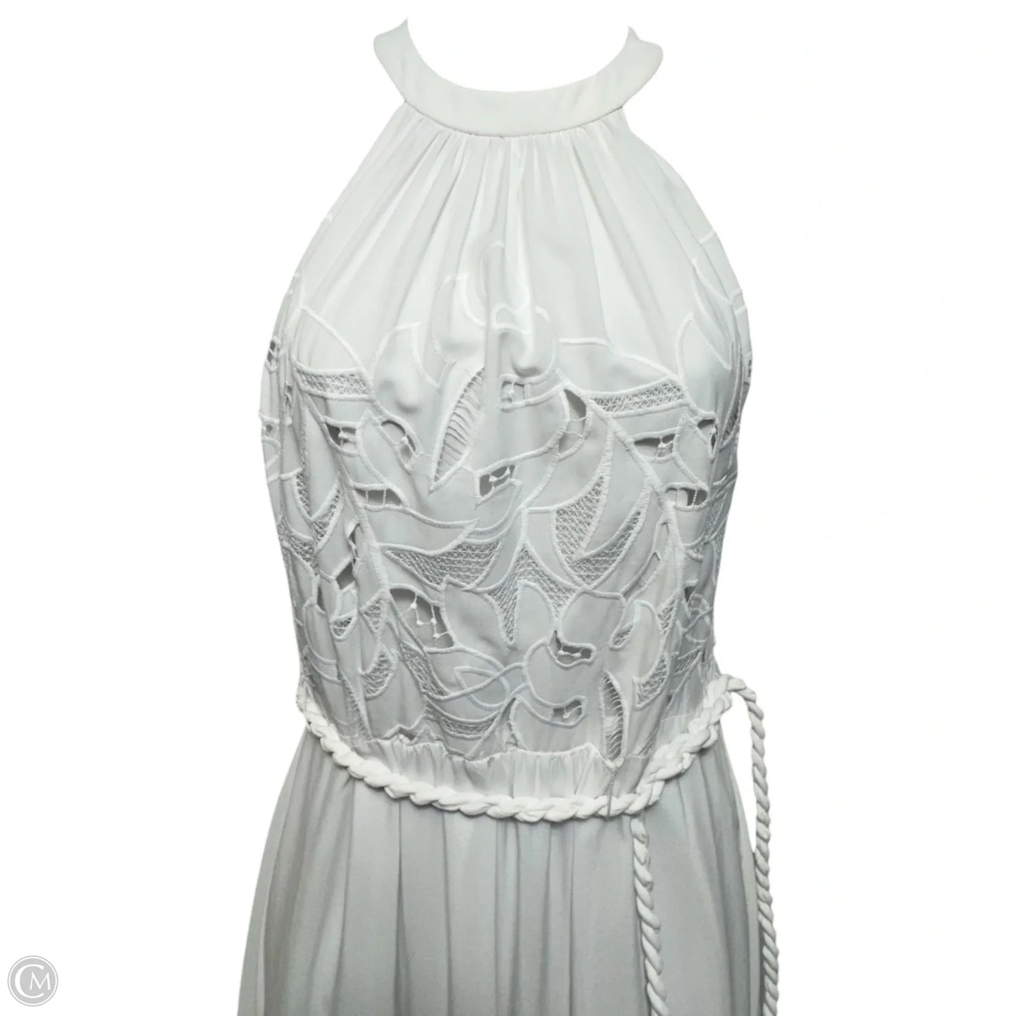 Angelica Halter Neck Maxi Dress By Alex Marie In White, Size: 4P