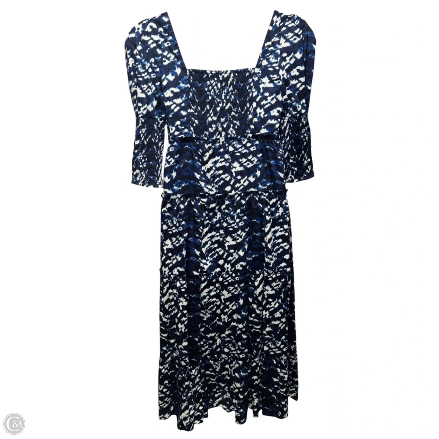 ON HOLD Nora Printed Stretch-Cotton Midi Dress Designer By Diane Von Furstenberg In Blue & White, Size: 8