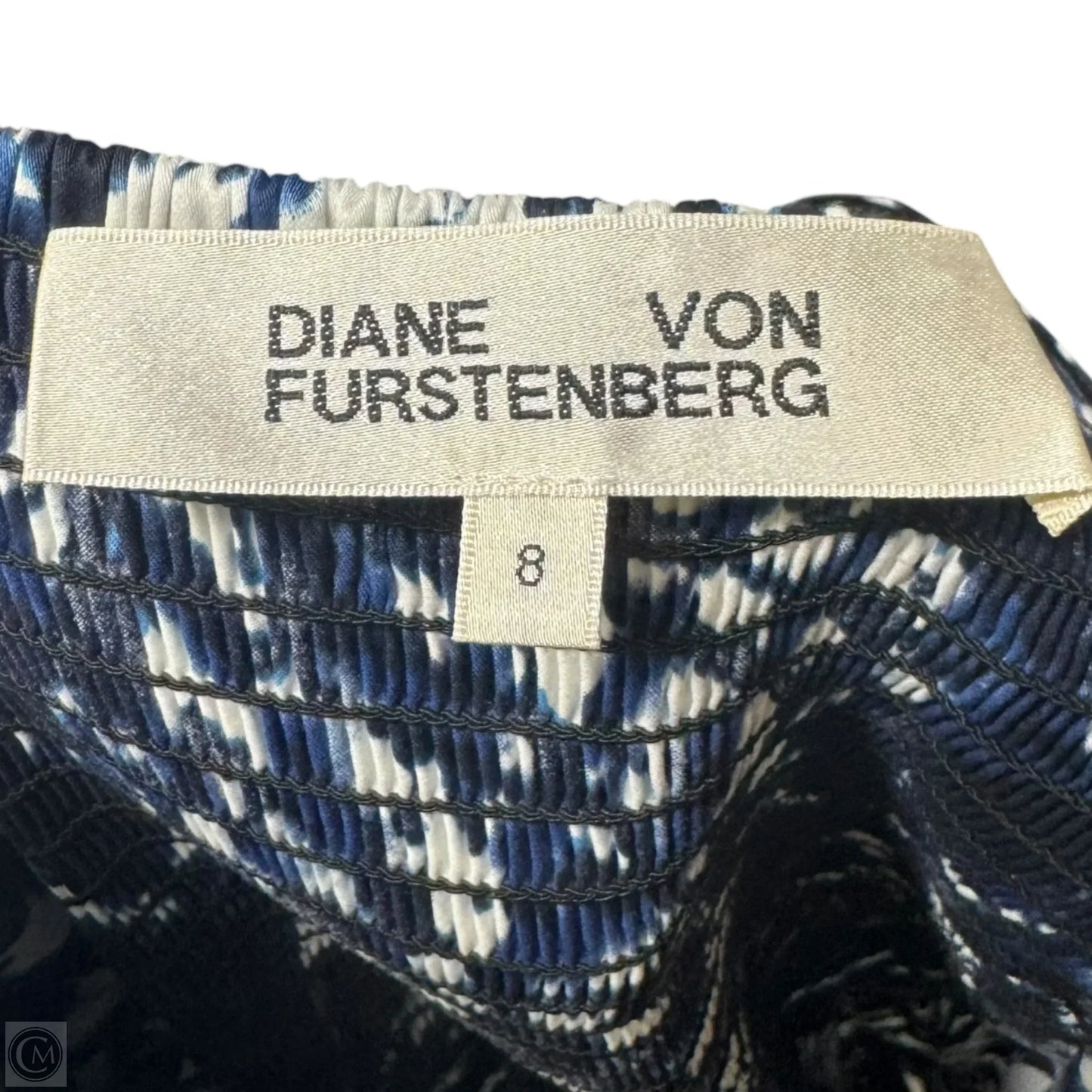 ON HOLD Nora Printed Stretch-Cotton Midi Dress Designer By Diane Von Furstenberg In Blue & White, Size: 8