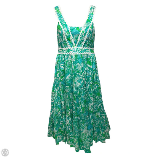 Dress Designer By Lilly Pulitzer In Blue & Green, Size: 8