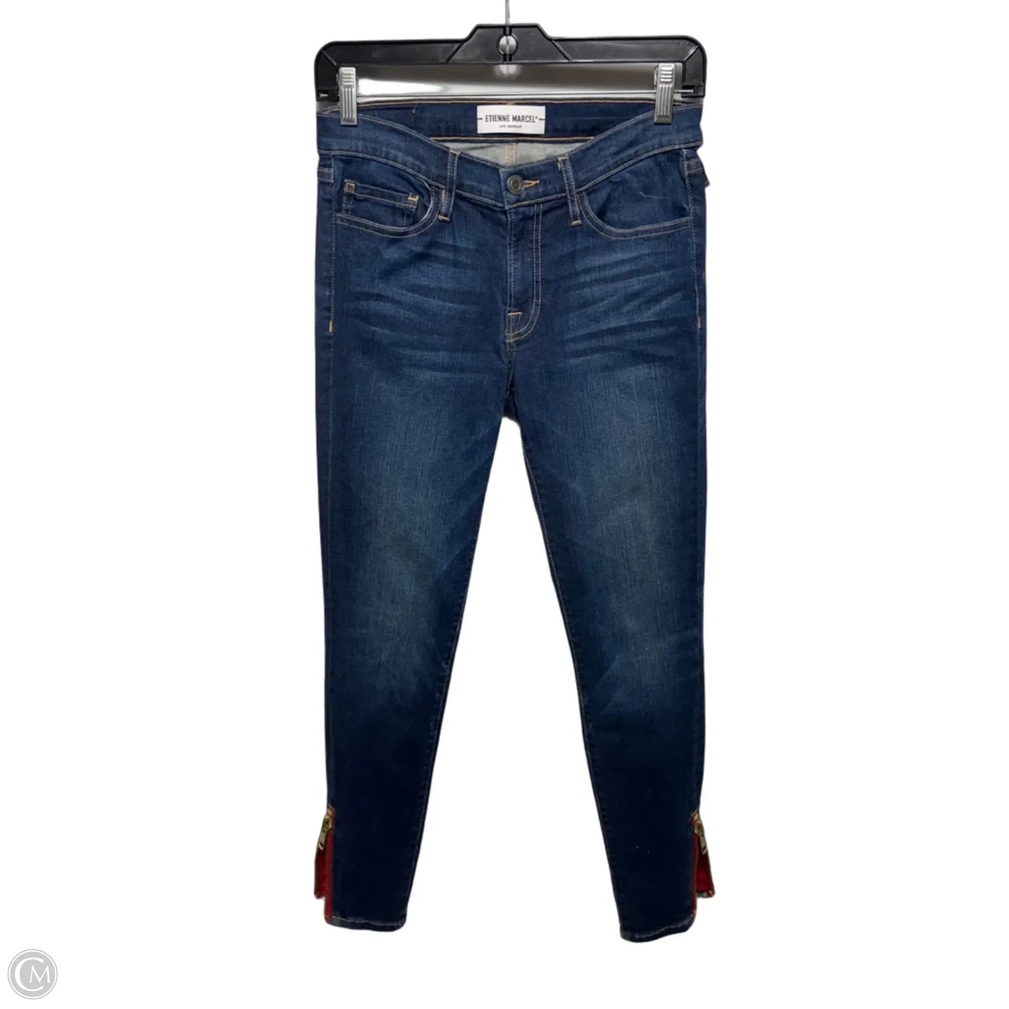 Medium Wash Signature Skinny Crop Pant Jeans By Etienne Marcel In Blue Denim, Size: 6/28