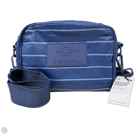 Splash-Proof Pinstripe Le Tour Crossbody Bag By Aloha Collection, Size: Small