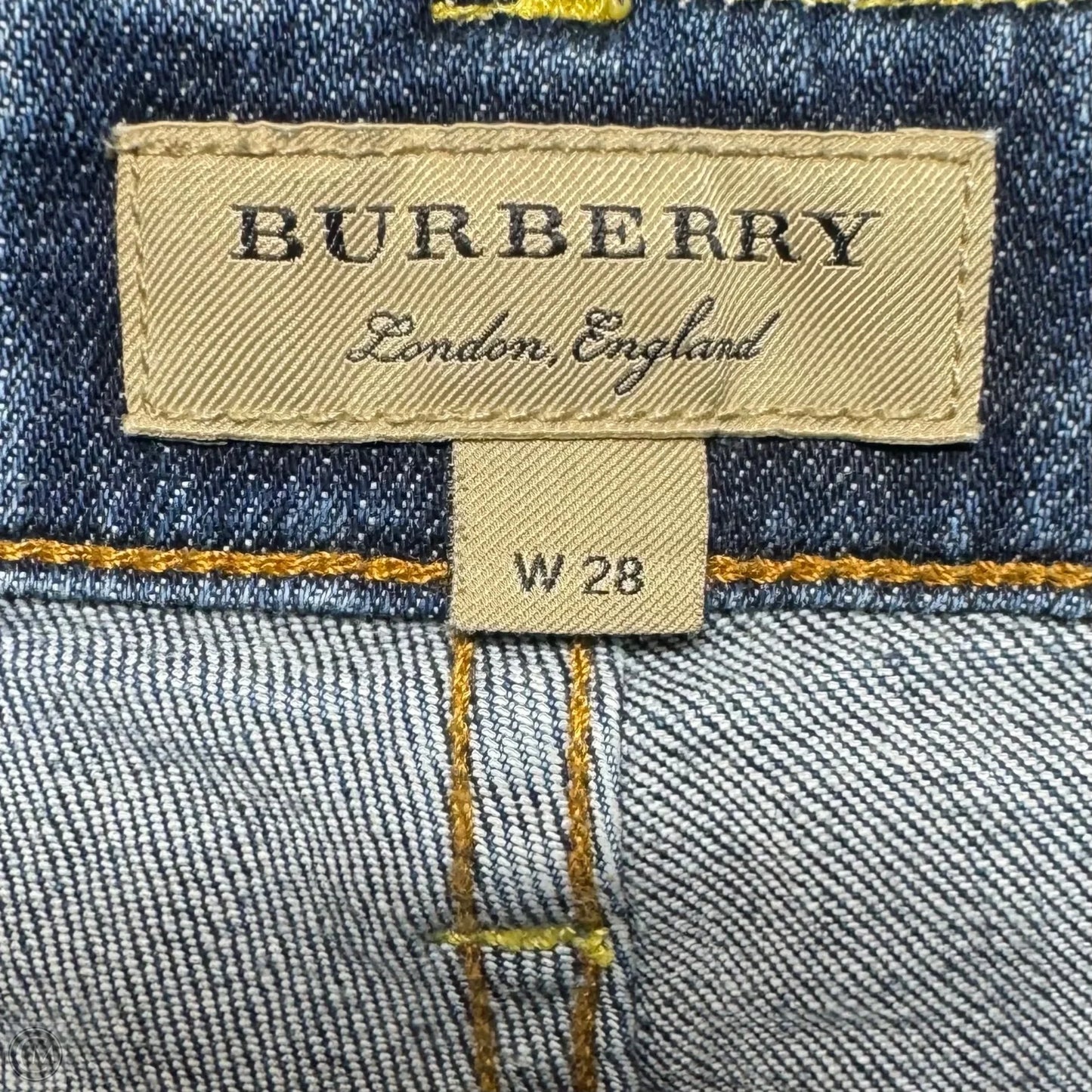 Mid Rise Skinny Jeans Luxury Designer By Burberry In Blue Denim, Size: 6/28