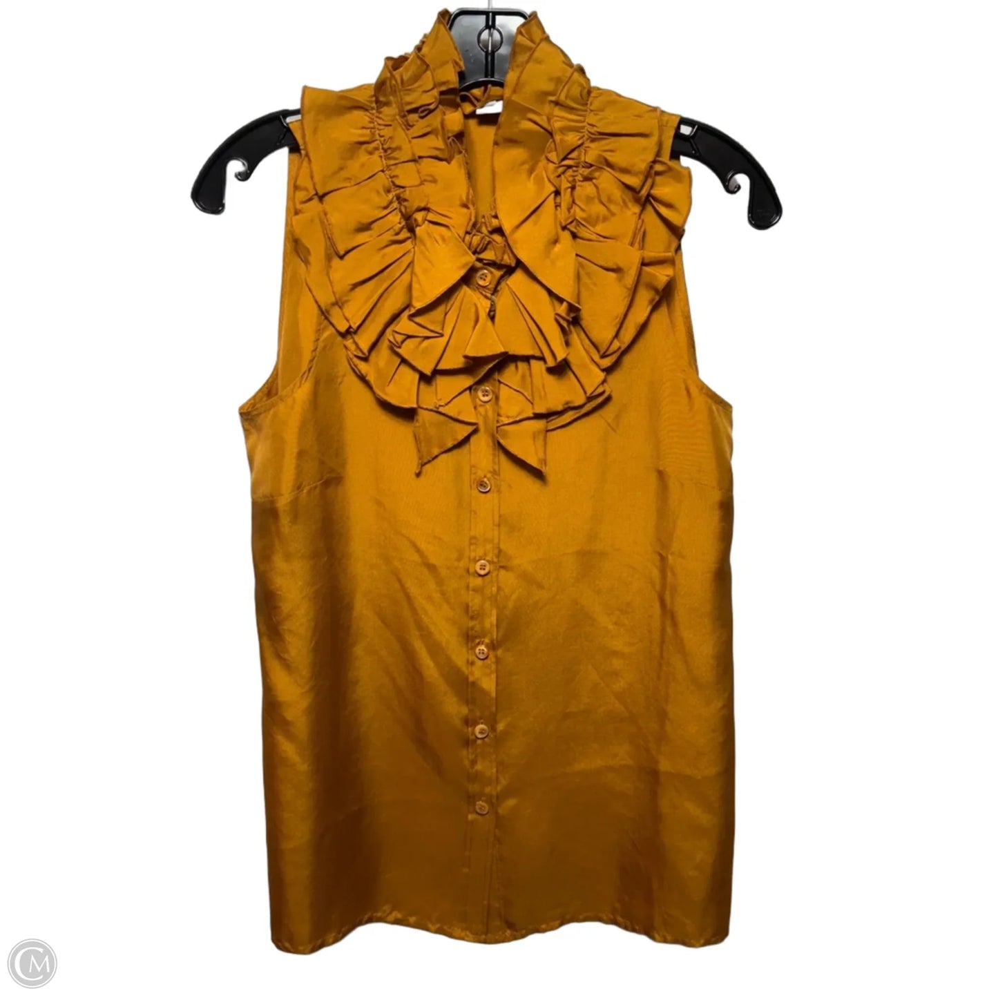 Silk Top Sleeveless By J. Crew In Gold, Size: 4