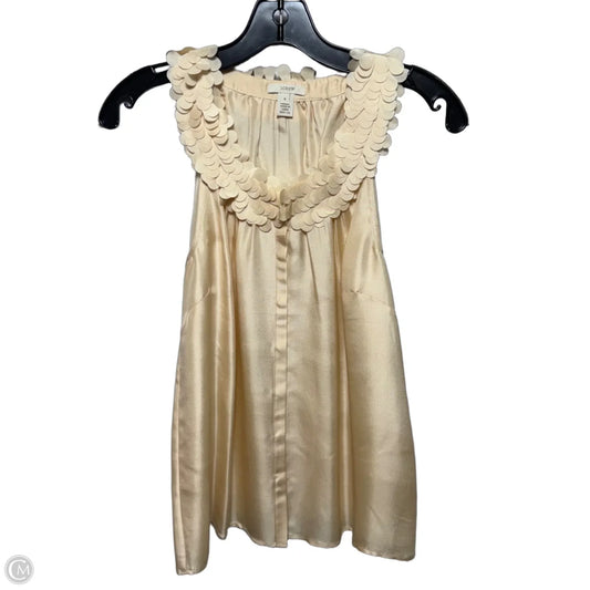 Silk Top Sleeveless By J. Crew In Beige, Size: 4