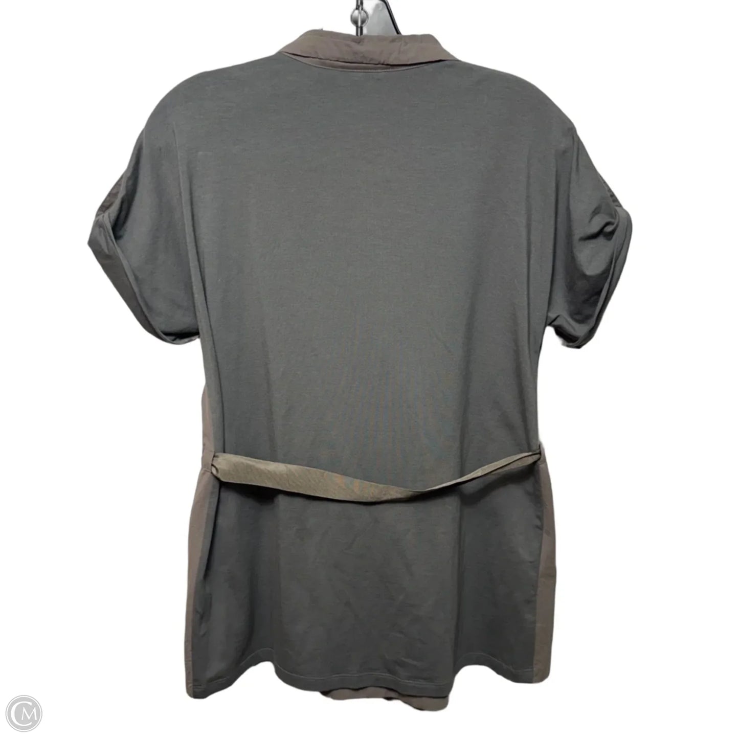 Cardigan Top Short Sleeve By Rivamonti In Grey, Size: M