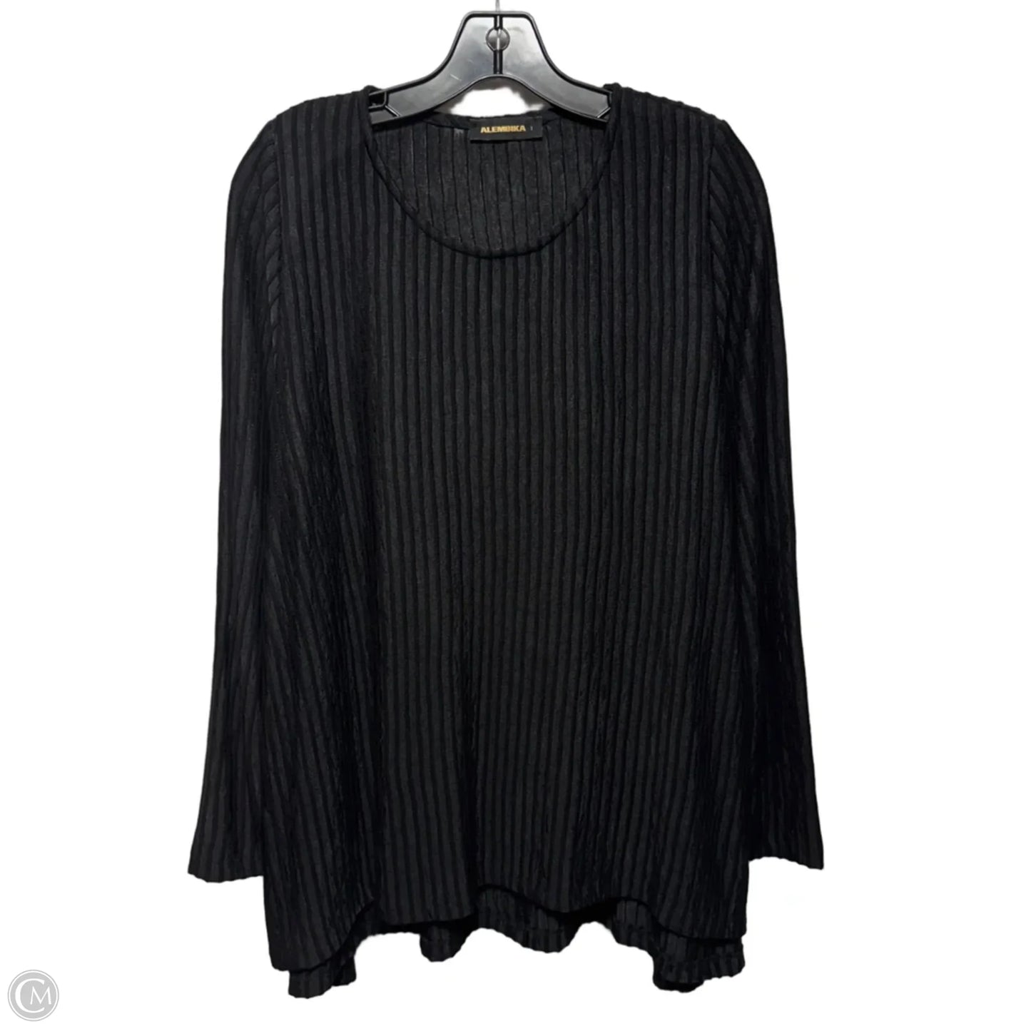 Top Long Sleeve By Alembika In Black, Size: S
