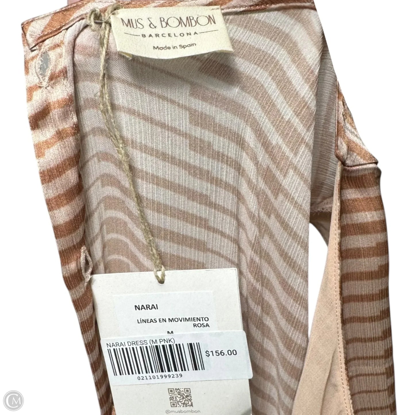 Narai Midi Dress By Mus & Bombom In Pink & Tan, Size: M
