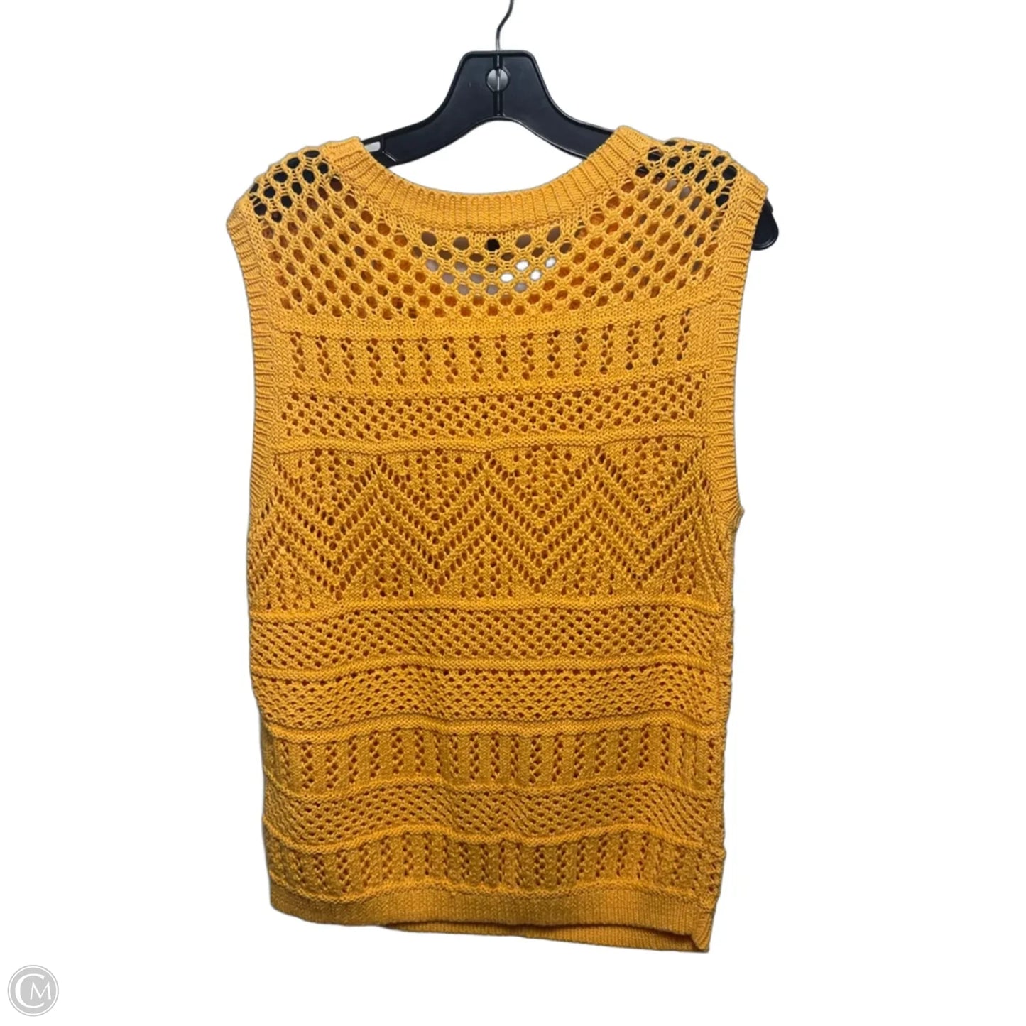 Vest Sweater By Talbots In Yellow, Size: M