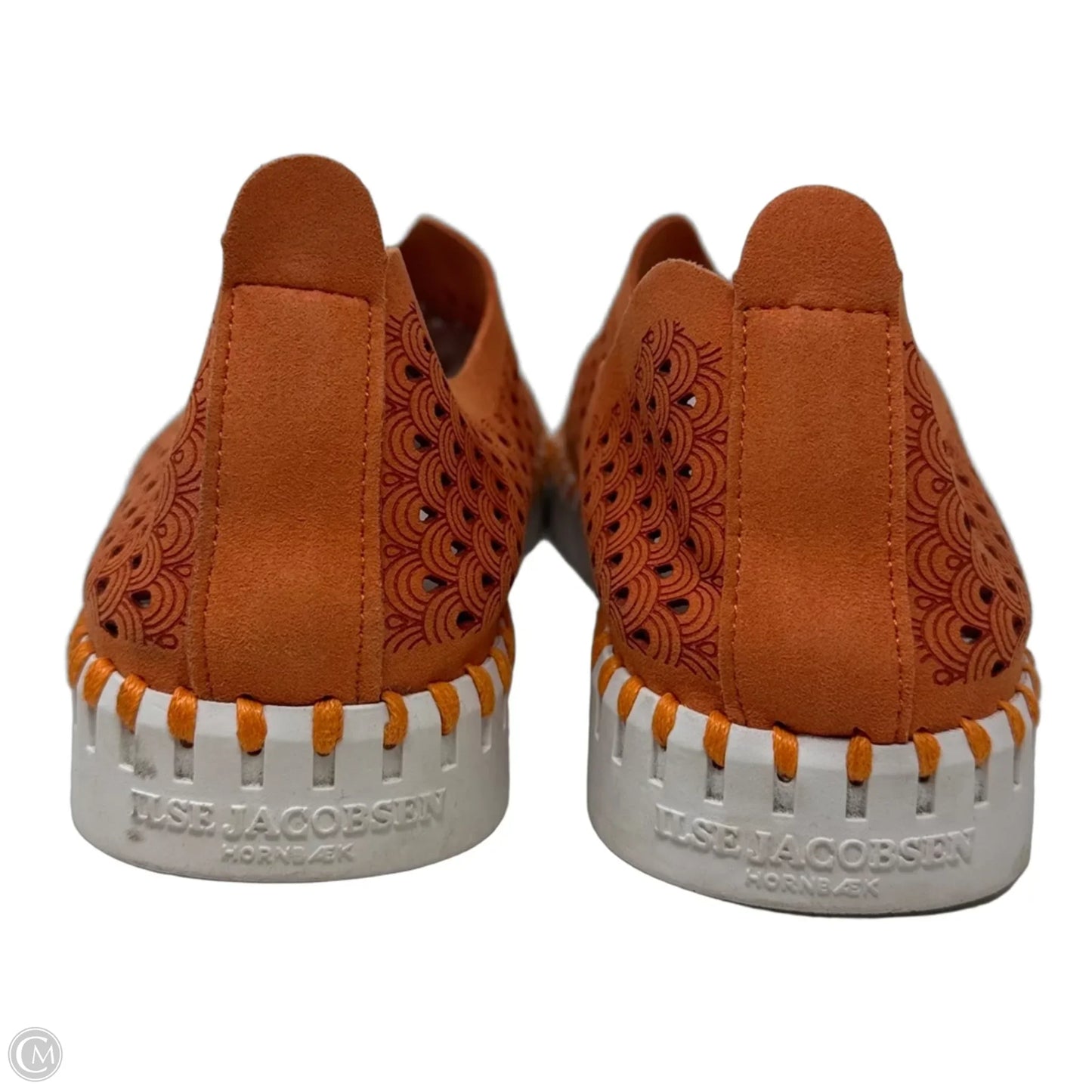 Tulip Laser Cut Slip On Shoes By Ilse Jacobsen In Orange, Size: 7.5 (38)