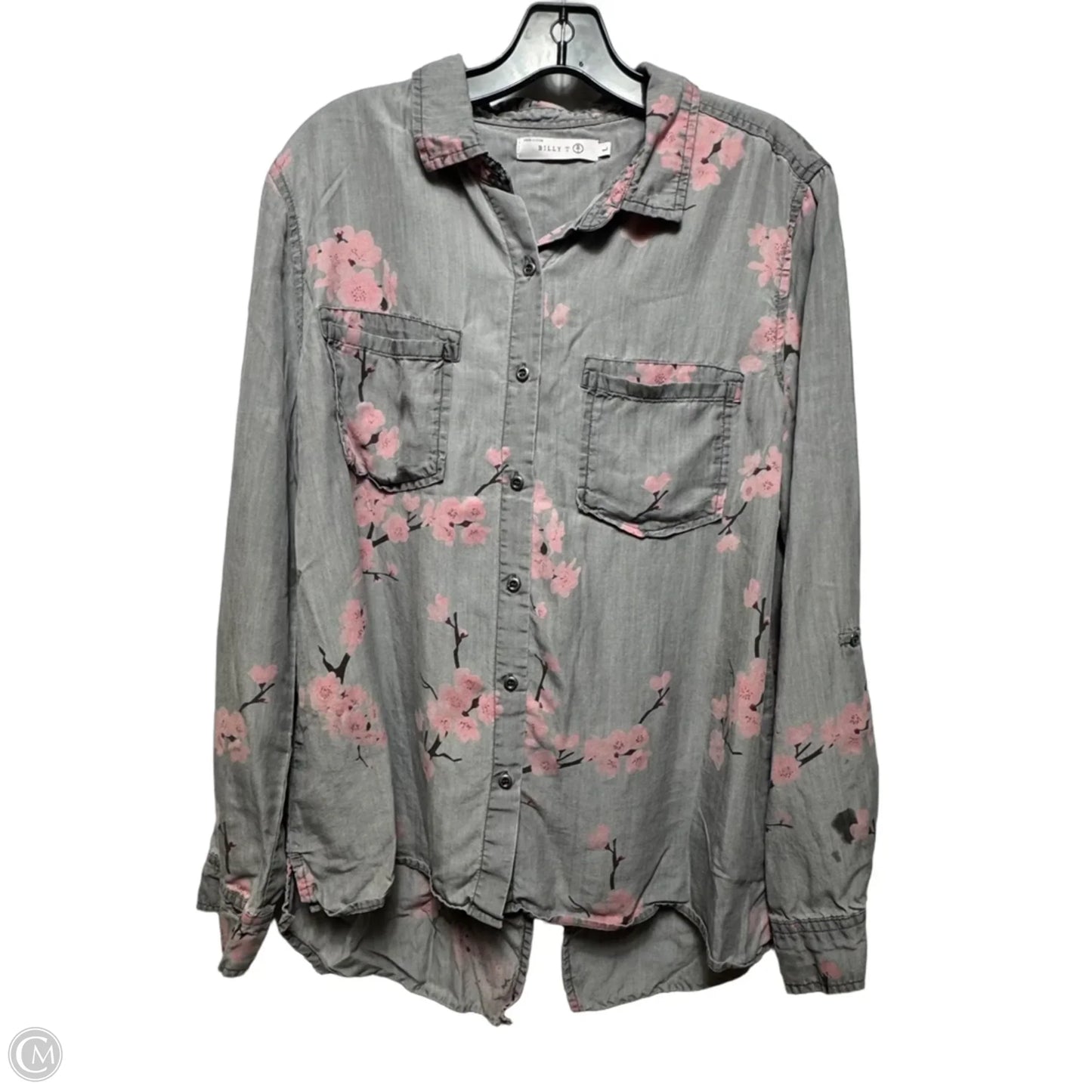 Top Long Sleeve By Billy T In Floral Print, Size: L