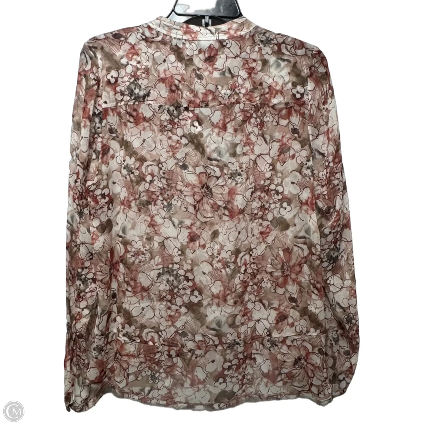Top Long Sleeve By Worth Ny In Floral Print, Size: 4