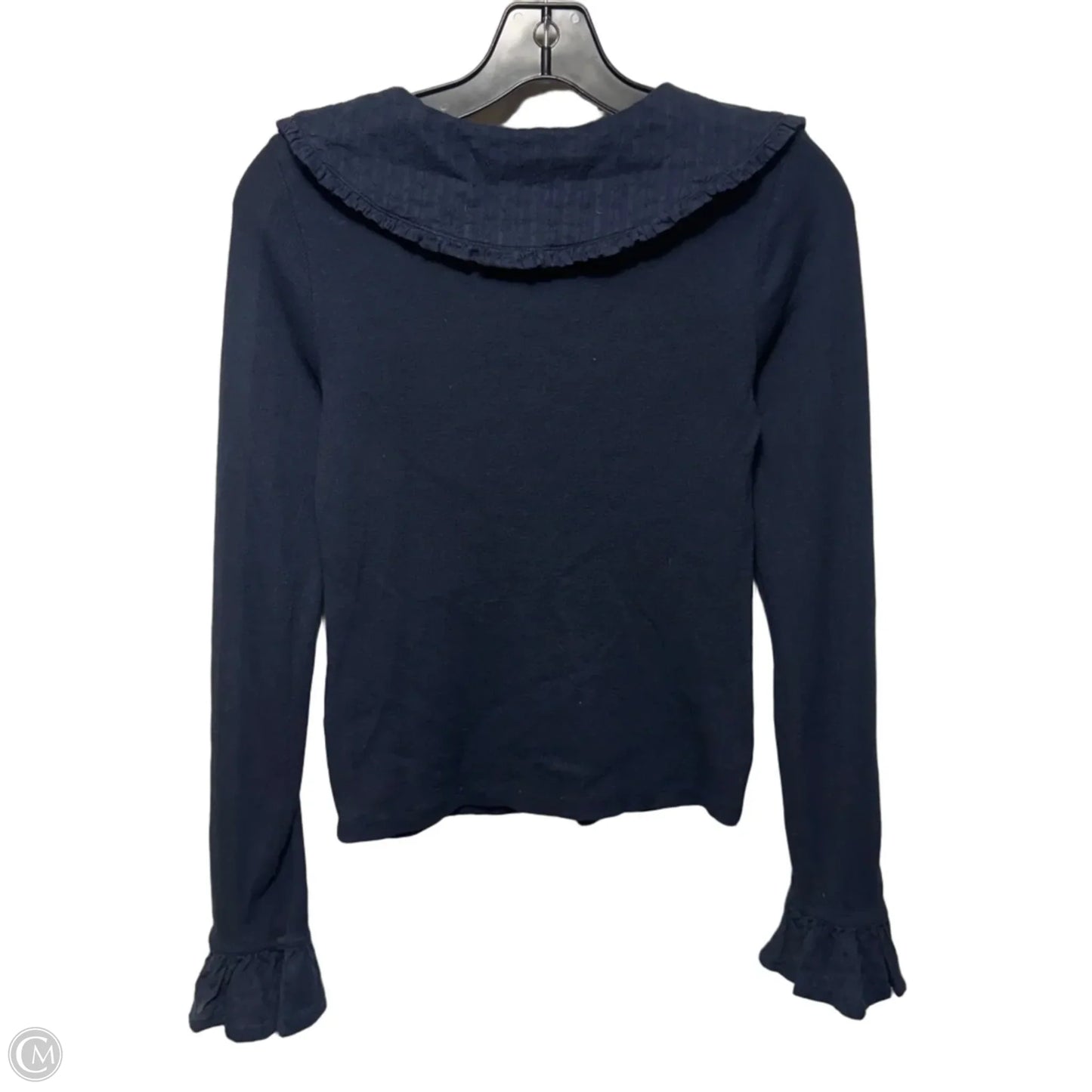 Collared Top Long Sleeve By Pilcro In Navy, Size: XS