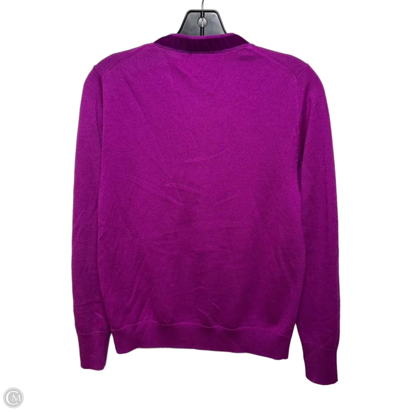 Merino-Acrylic Sweater Cardigan By J. Crew In Purple, Size: S