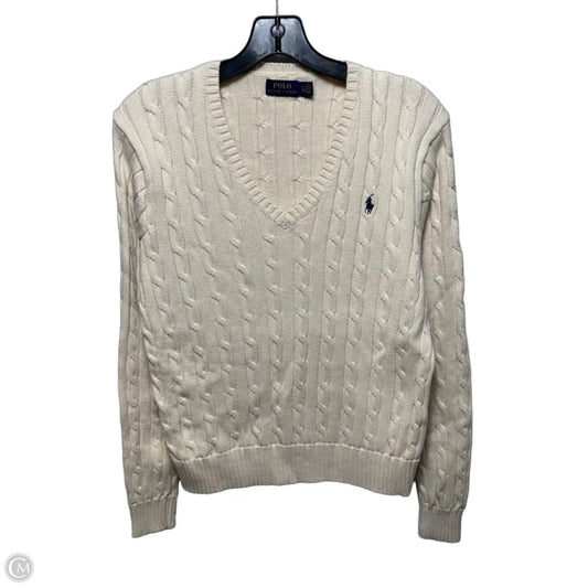 Sweater By Polo Ralph Lauren In Cream, Size: Xl