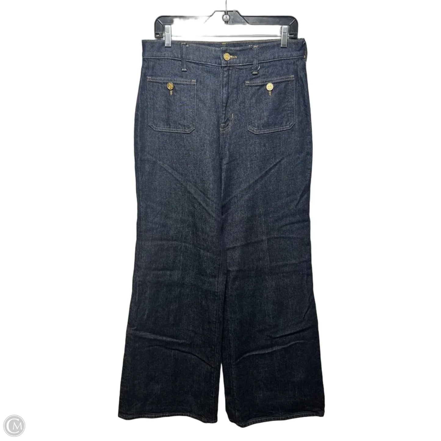 ‘96 Denim Trouser Jeans Wide Leg By J. Crew In Blue Denim, Size: 8