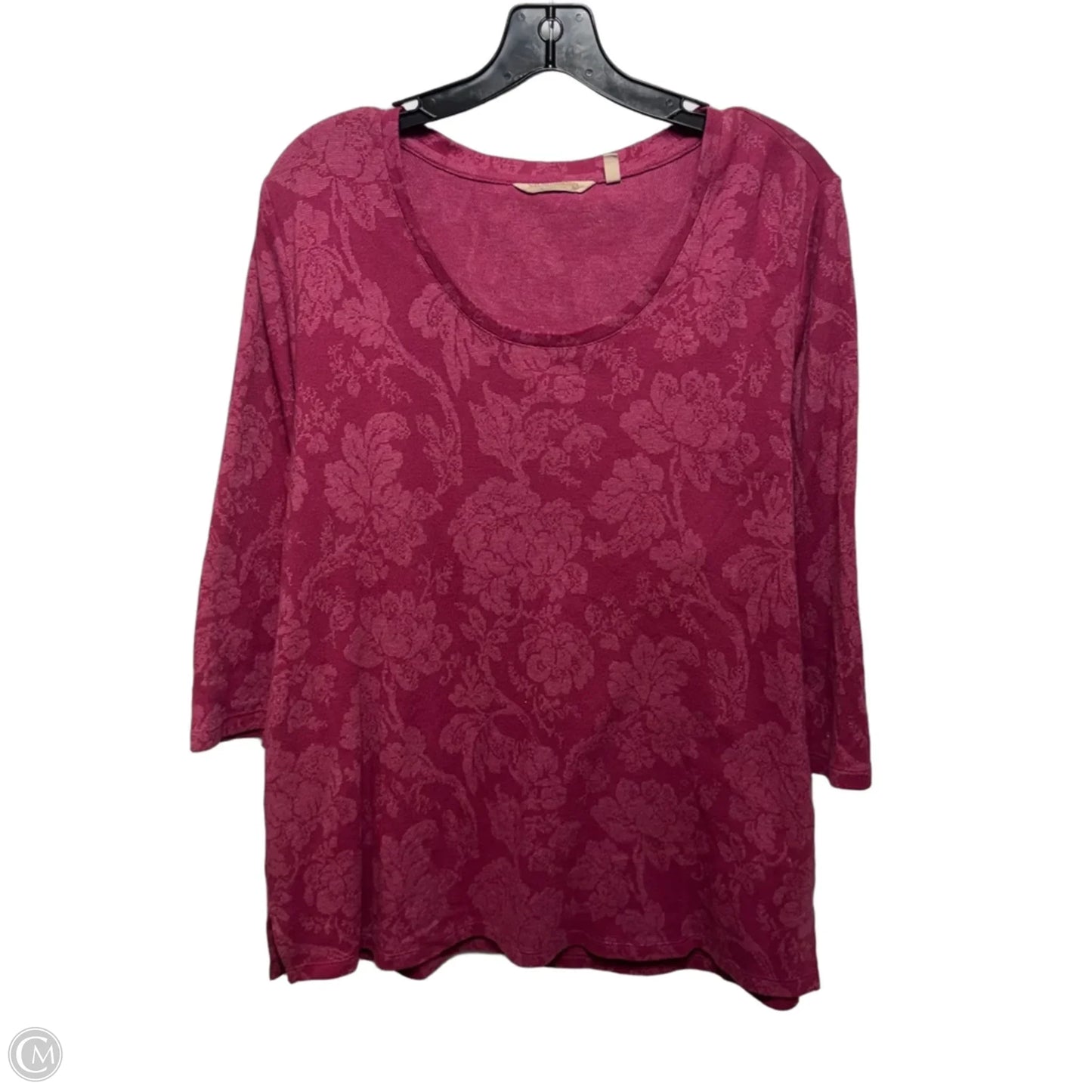 Tunic Long Sleeve By Soft Surroundings In Floral Print, Size: L