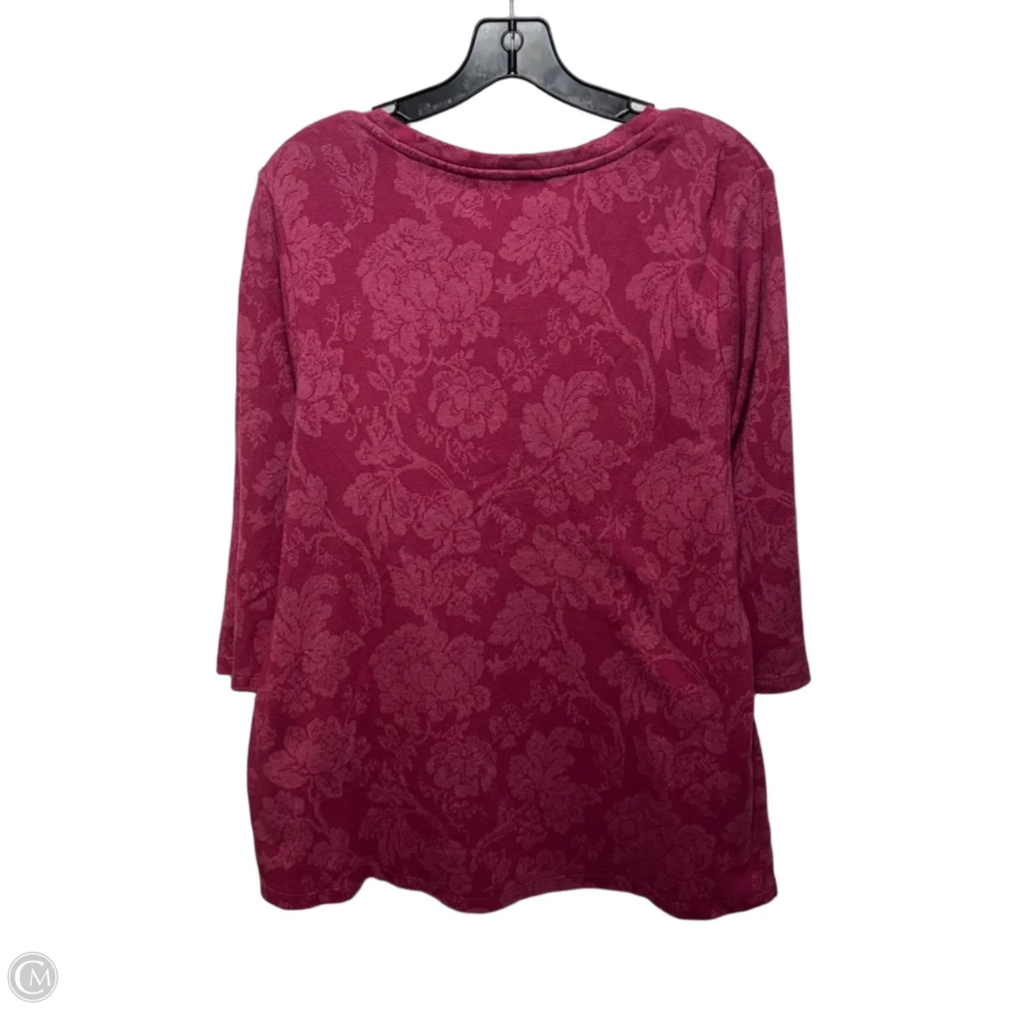 Tunic Long Sleeve By Soft Surroundings In Floral Print, Size: L