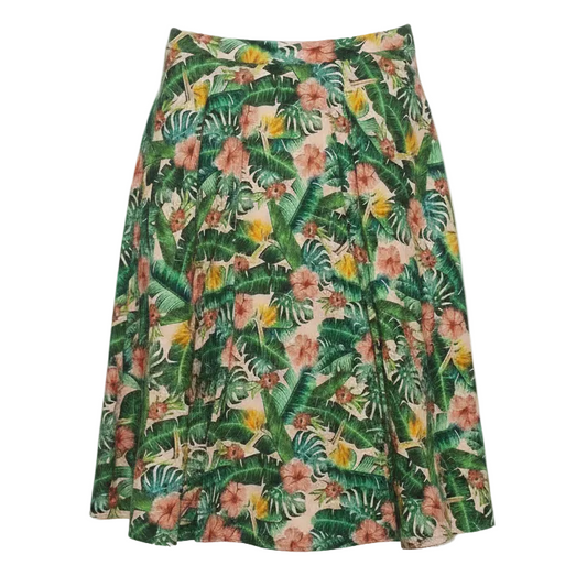 Valentina Floral Tropical Midi Skirt By Voodoo Vixen In Tropical Print, Size: XL