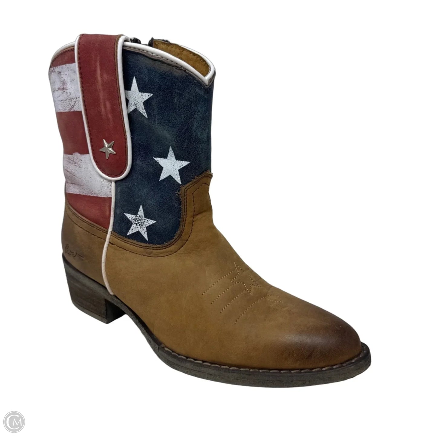 Americana Patriot Western Ankle Boots By Sheryl Crow In Blue & Red & White, Size: 6.5