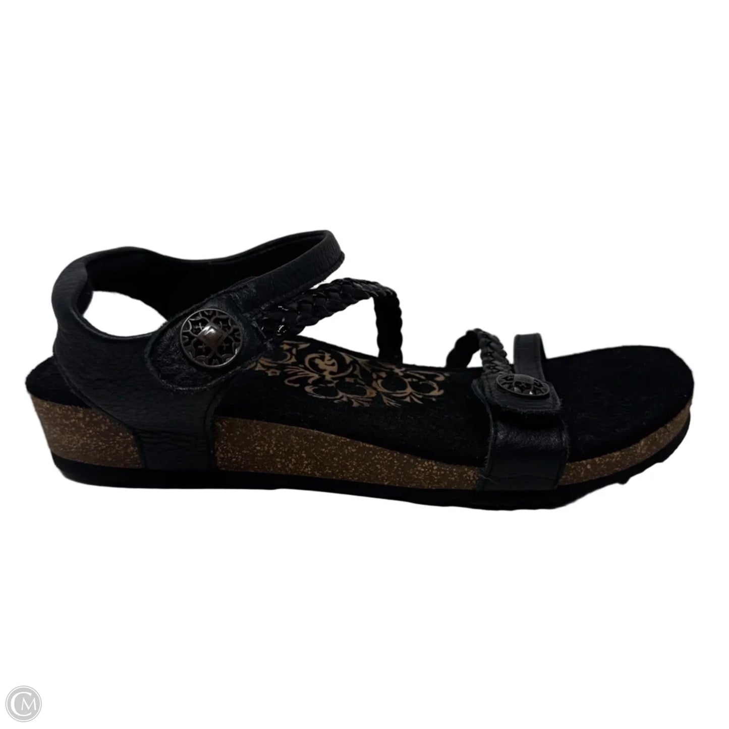 Jillian Sandals Flats By Aetrex In Black, Size: 11