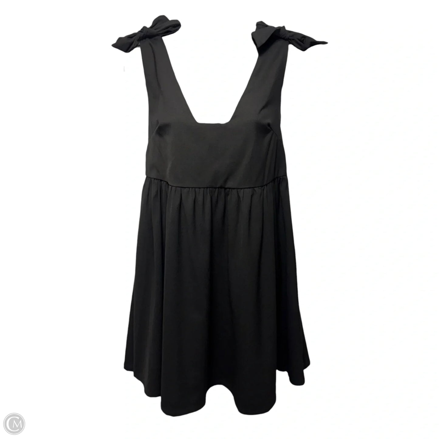 Tie Knot Sleeve Black Mini Dress By Pomander Place In Black, Size: XS