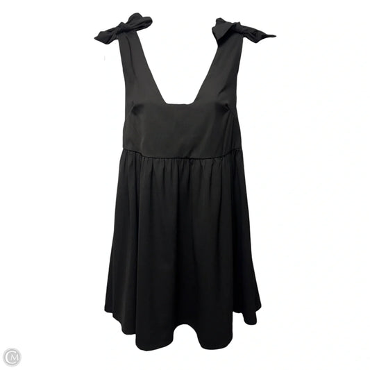 Tie Knot Sleeve Black Mini Dress By Pomander Place In Black, Size: XS
