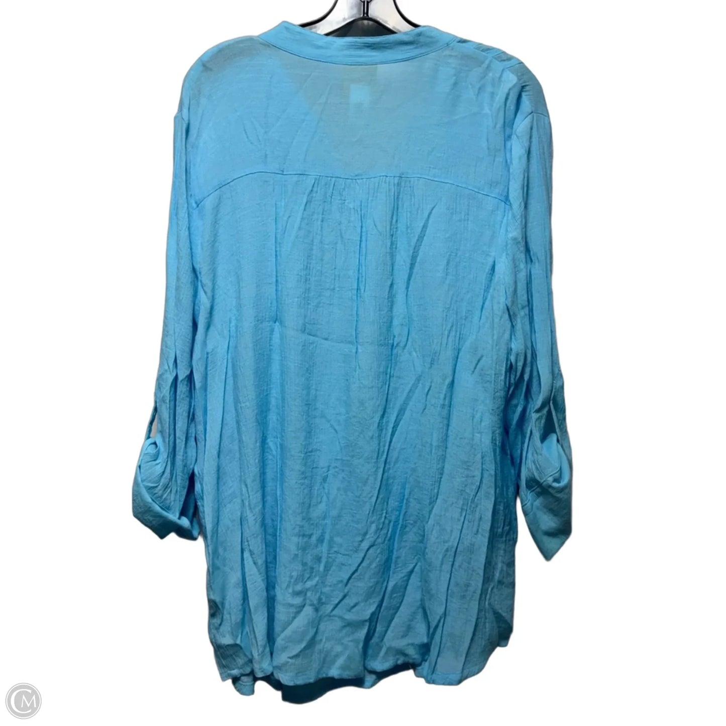 Top 3/4 Sleeve By Ruby Rd In Blue, Size: 2x