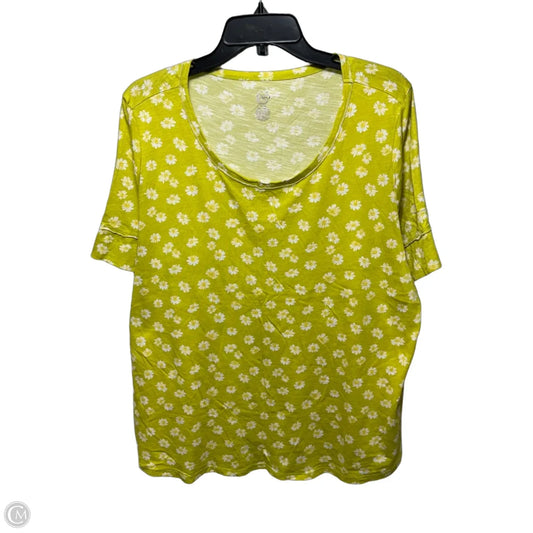 Top Short Sleeve By Cato In Floral Print, Size: 22/24
