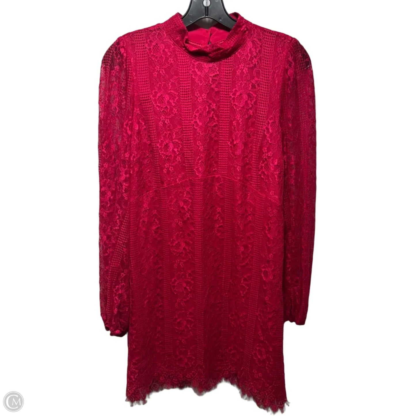 Lace Open Back Dress Casual Short By Maeve In Red, Size: 8