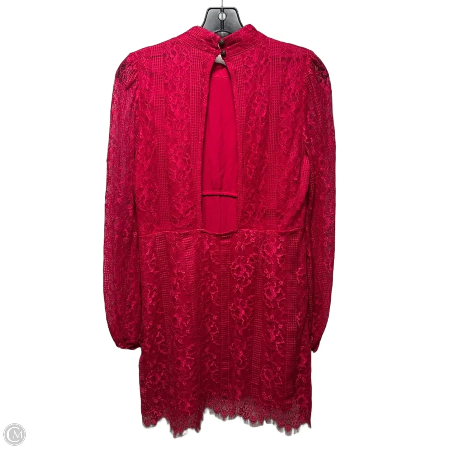 Lace Open Back Dress Casual Short By Maeve In Red, Size: 8