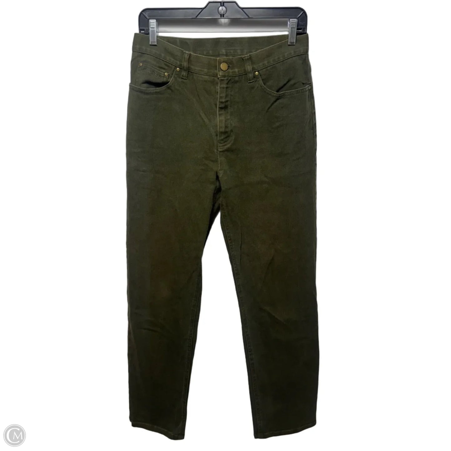 Jeans Straight By Lauren Jeans Co In Green Denim, Size: 8