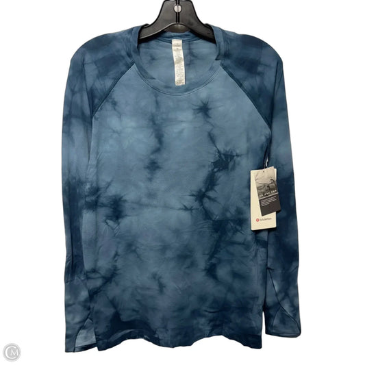 Swiftly Speed Athletic Top Long Sleeve Crewneck By Lululemon In Tie Dye Print, Size: 10