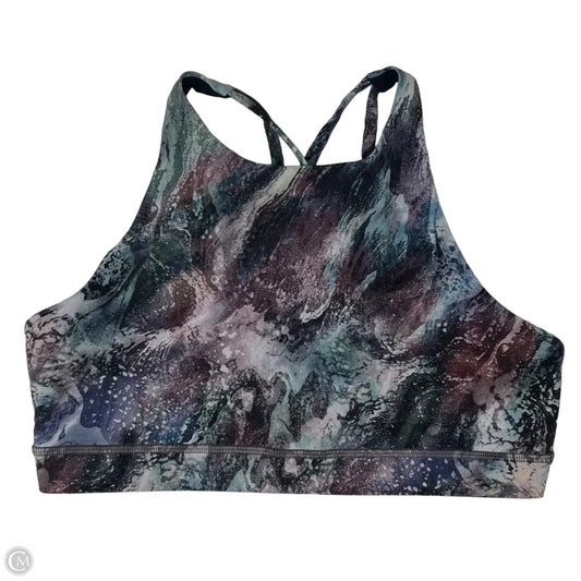 Energy High Neck Athletic Bra By Lululemon In Tie Dye Print, Size: 12