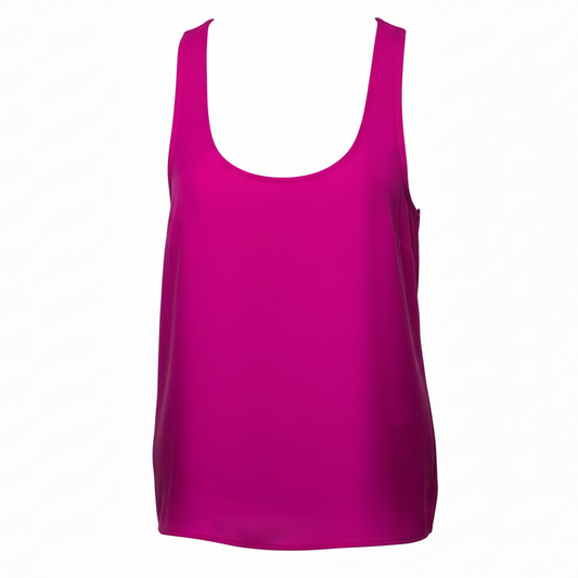 Cosmos Silk Top Sleeveless Designer By Lilly Pulitzer In Magenta, Size: S