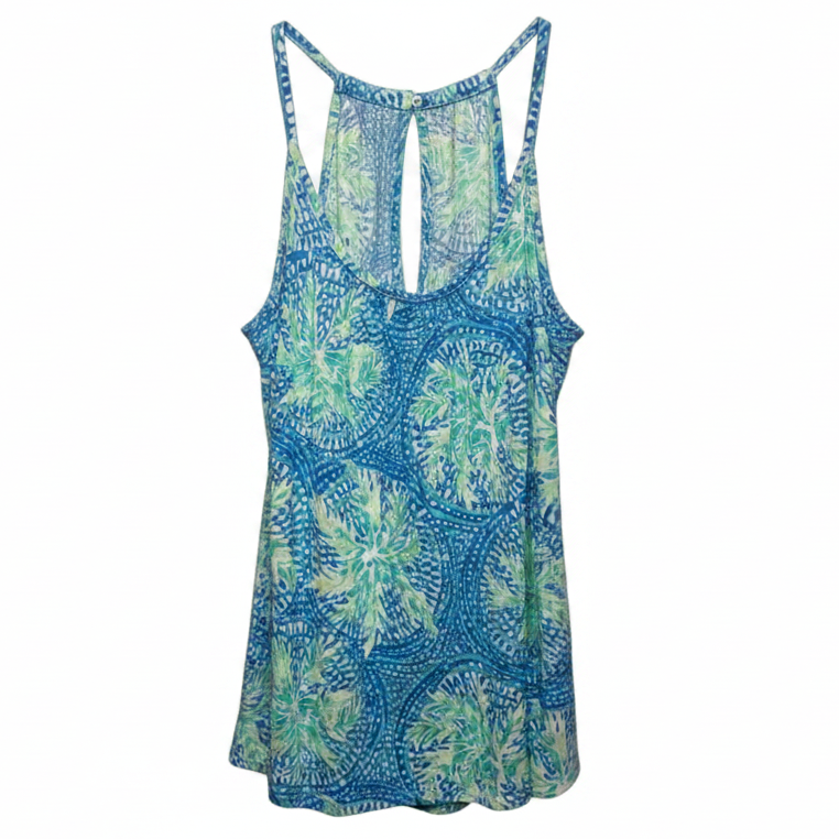 Lacy Tank Top Sleeveless Designer By Lilly Pulitzer In Tropic Like It's Hot, Size: S
