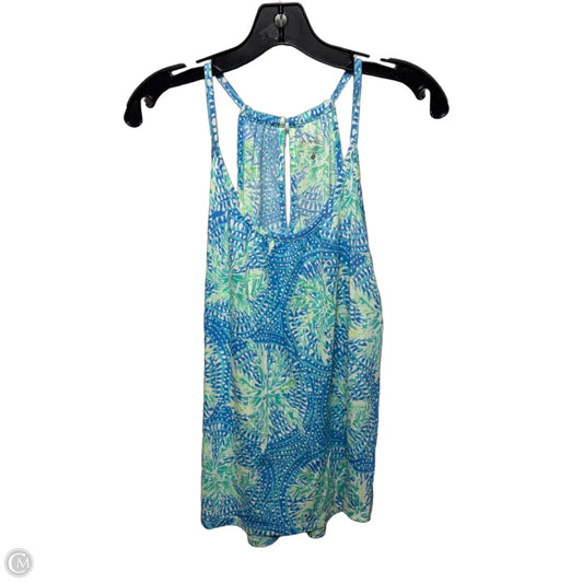 Top Sleeveless Designer By Lilly Pulitzer In Blue & Green, Size: S