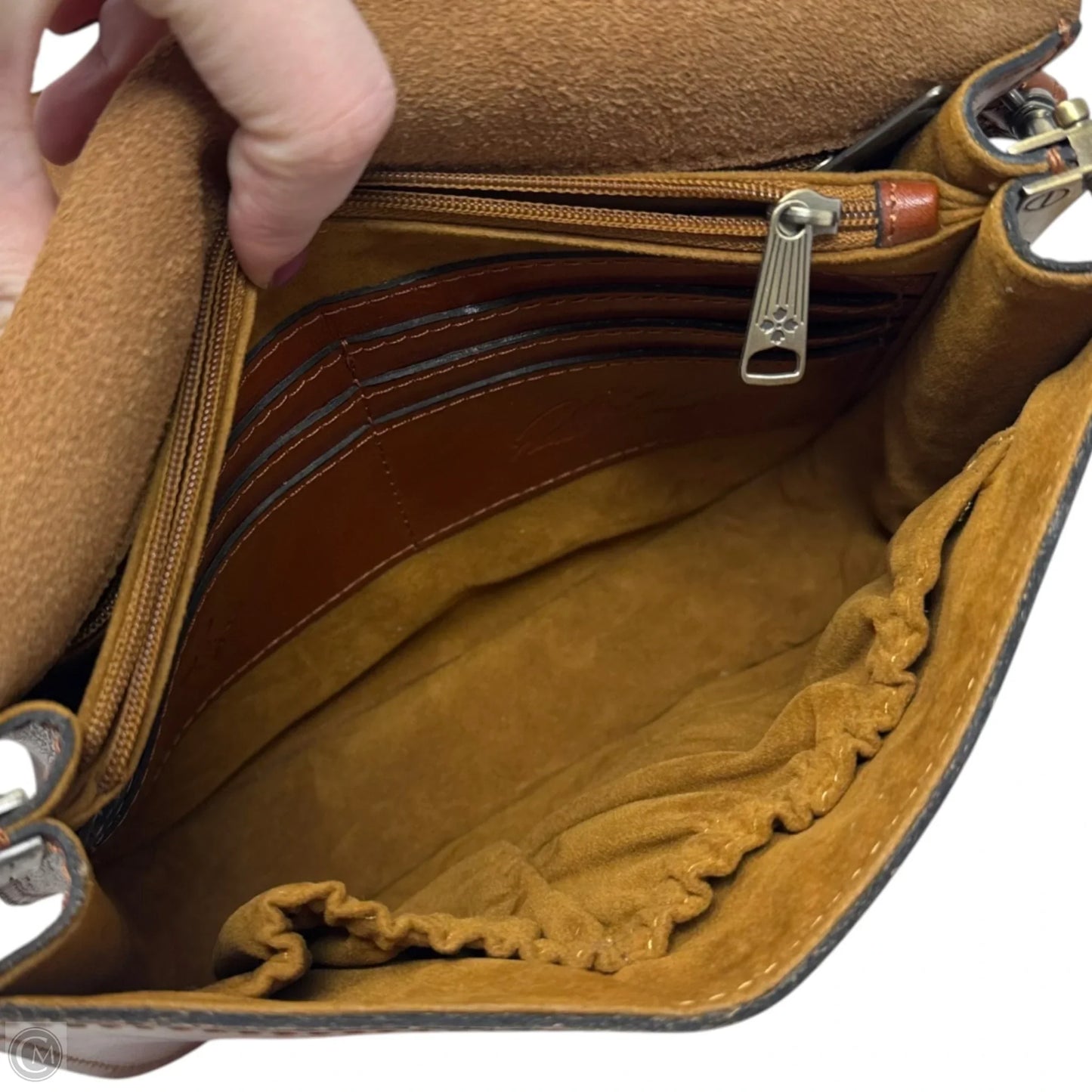 Bettina Saddle Crossbody Designer By Patricia Nash, Size: Medium