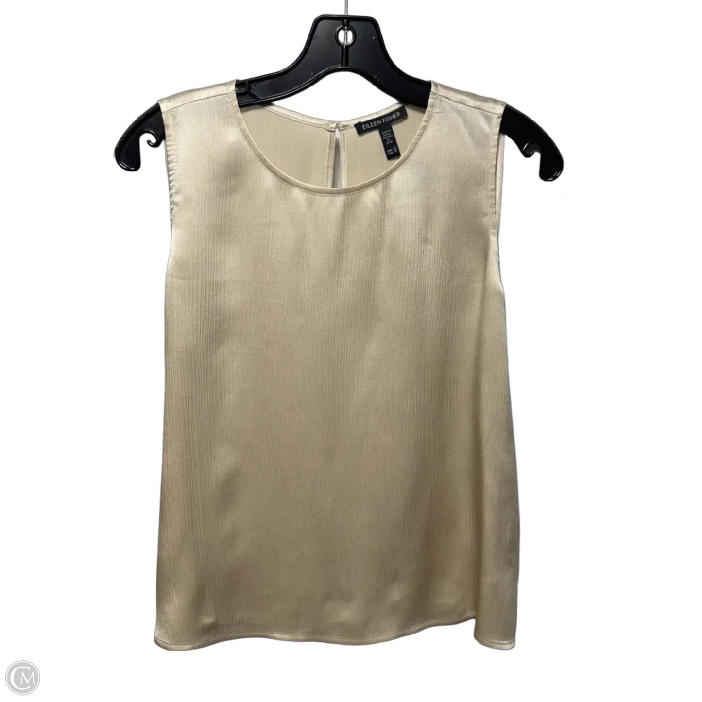 Silk Top Sleeveless By Eileen Fisher In Cream, Size: Xs