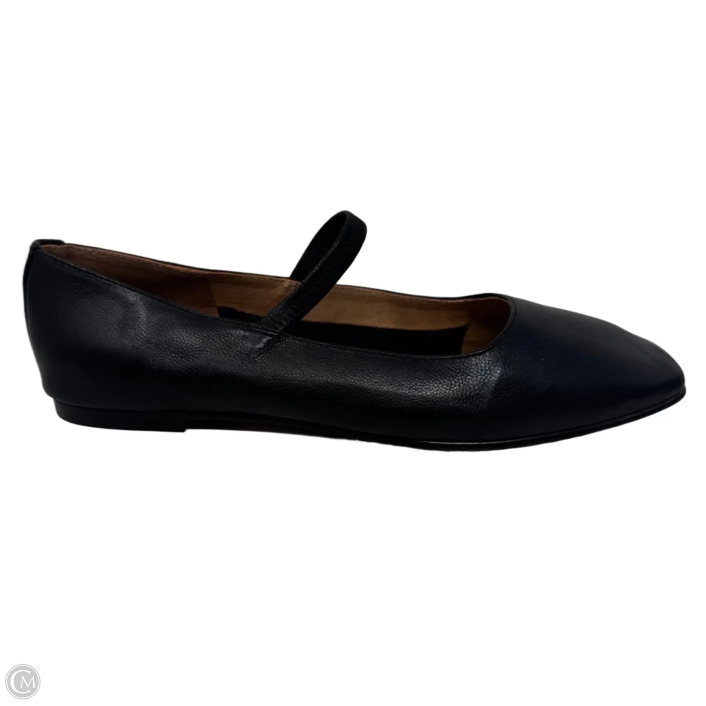Leather Mary Jane Shoes Flats By Madewell In Black, Size: 7