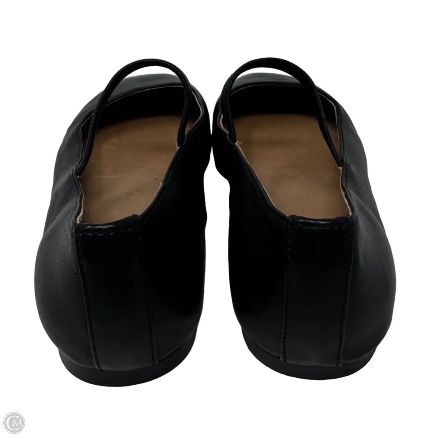 Leather Mary Jane Shoes Flats By Madewell In Black, Size: 7