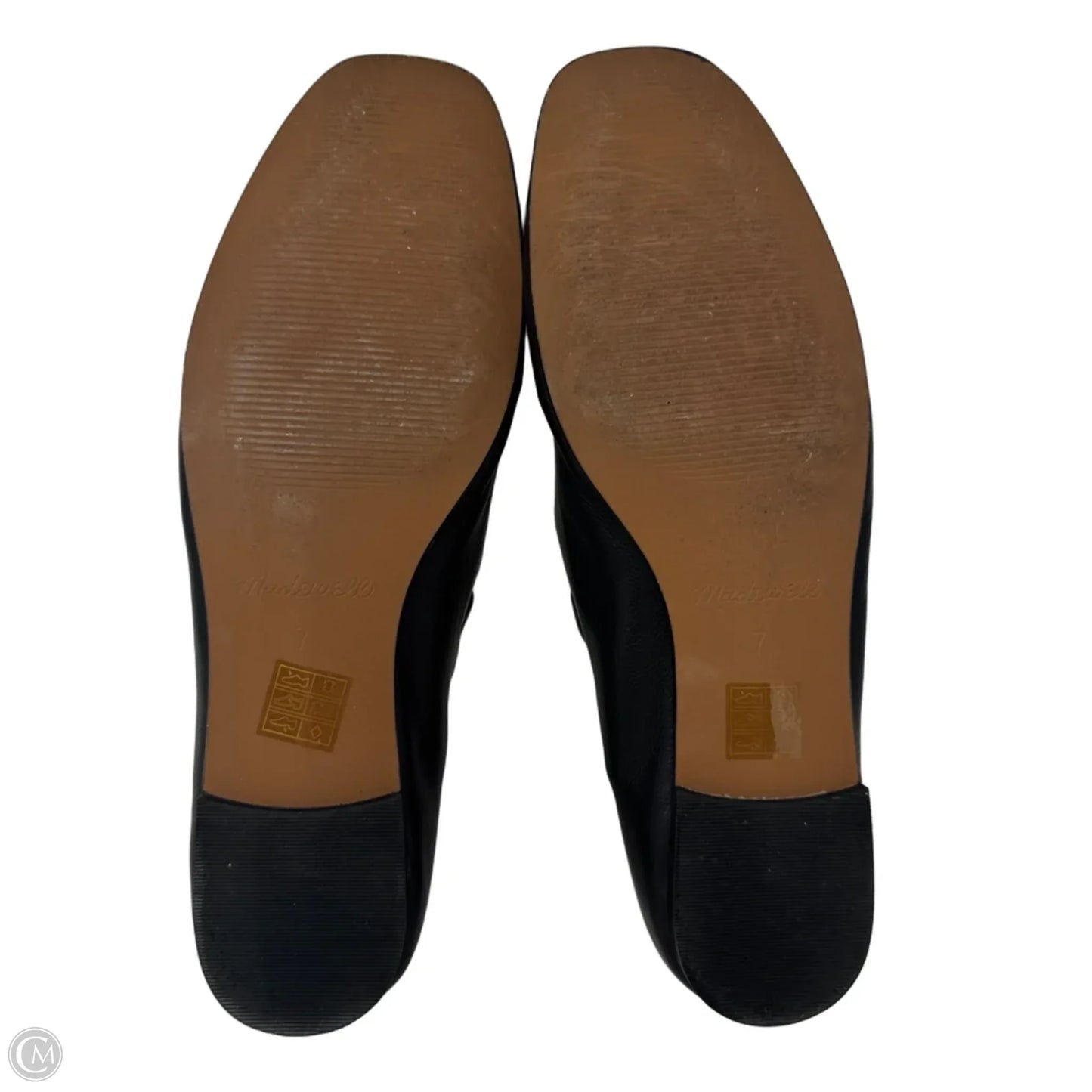 Leather Mary Jane Shoes Flats By Madewell In Black, Size: 7