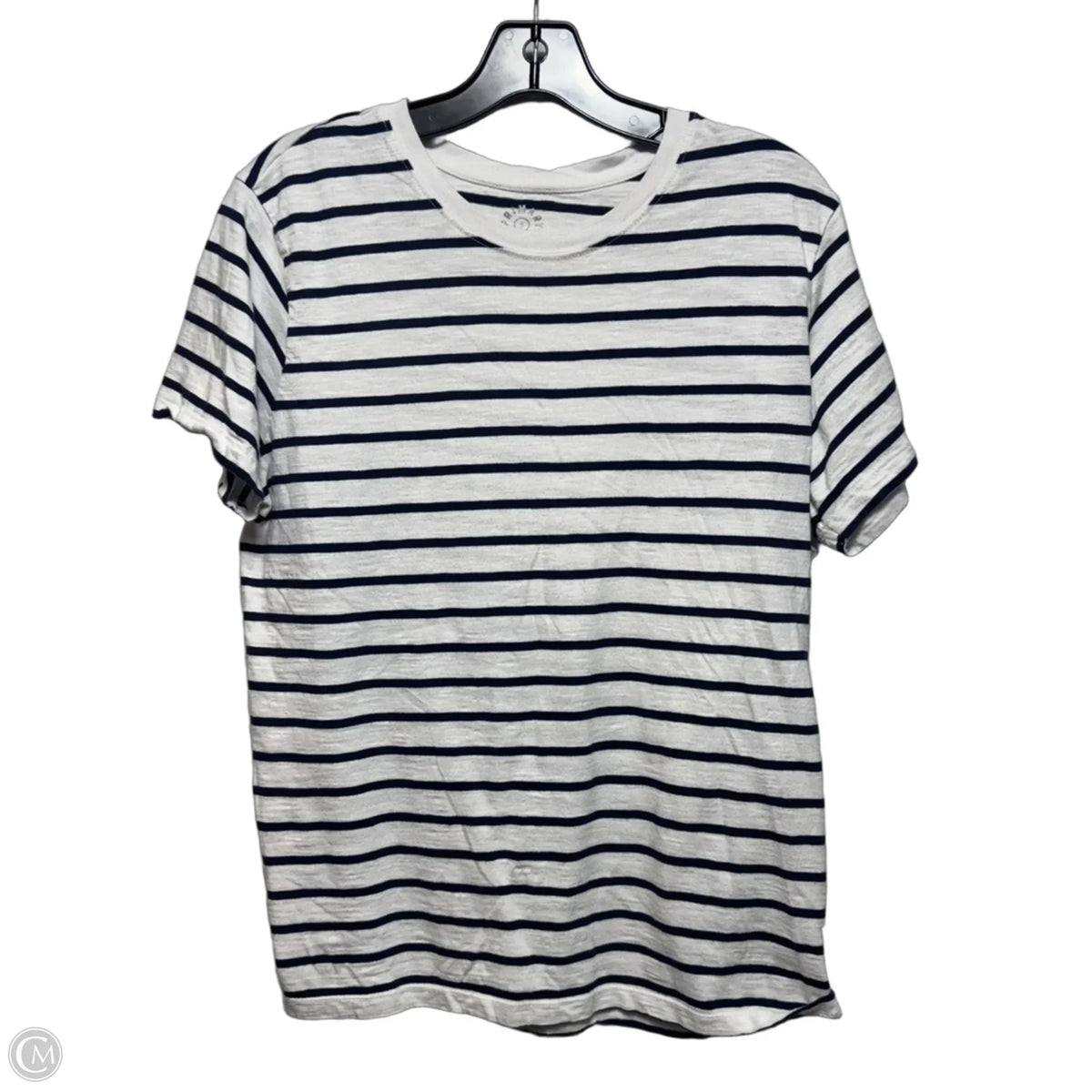 Top Short Sleeve By Primary In Striped Pattern, Size: S