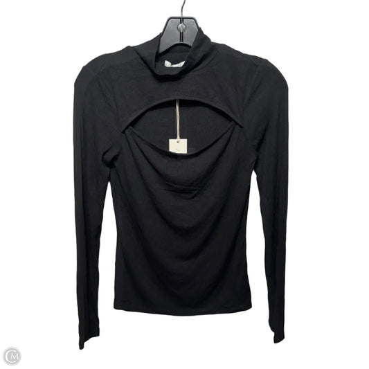 Pandora Rib Cut Out Top Long Sleeve By Z Supply In Black, Size: S
