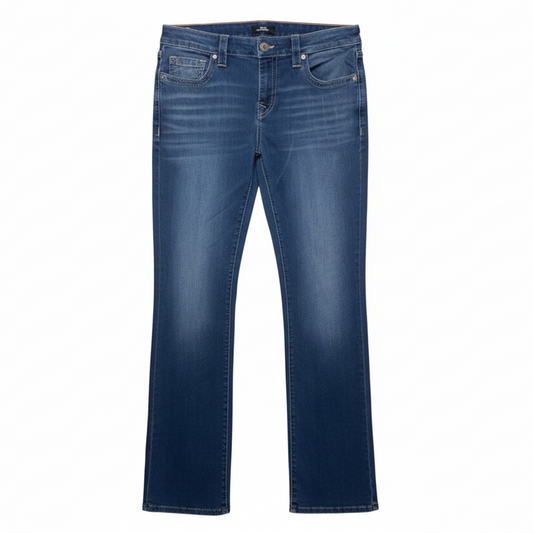 Becca Jeans Mid Rise Boot Cut By True Religion In Dreamcatcher Blue Denim, Size: 14/32