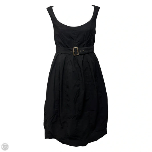 Tulip Belted Dress Casual Midi By Anthropologie In Black, Size: M