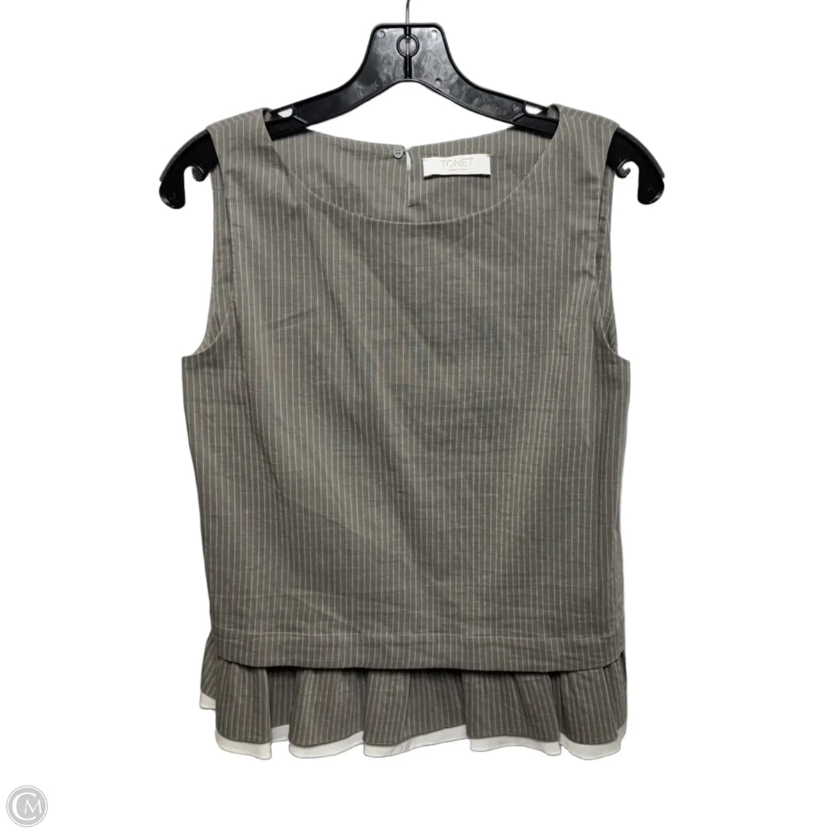 Top Sleeveless By Tonet In Striped Pattern, Size: 4