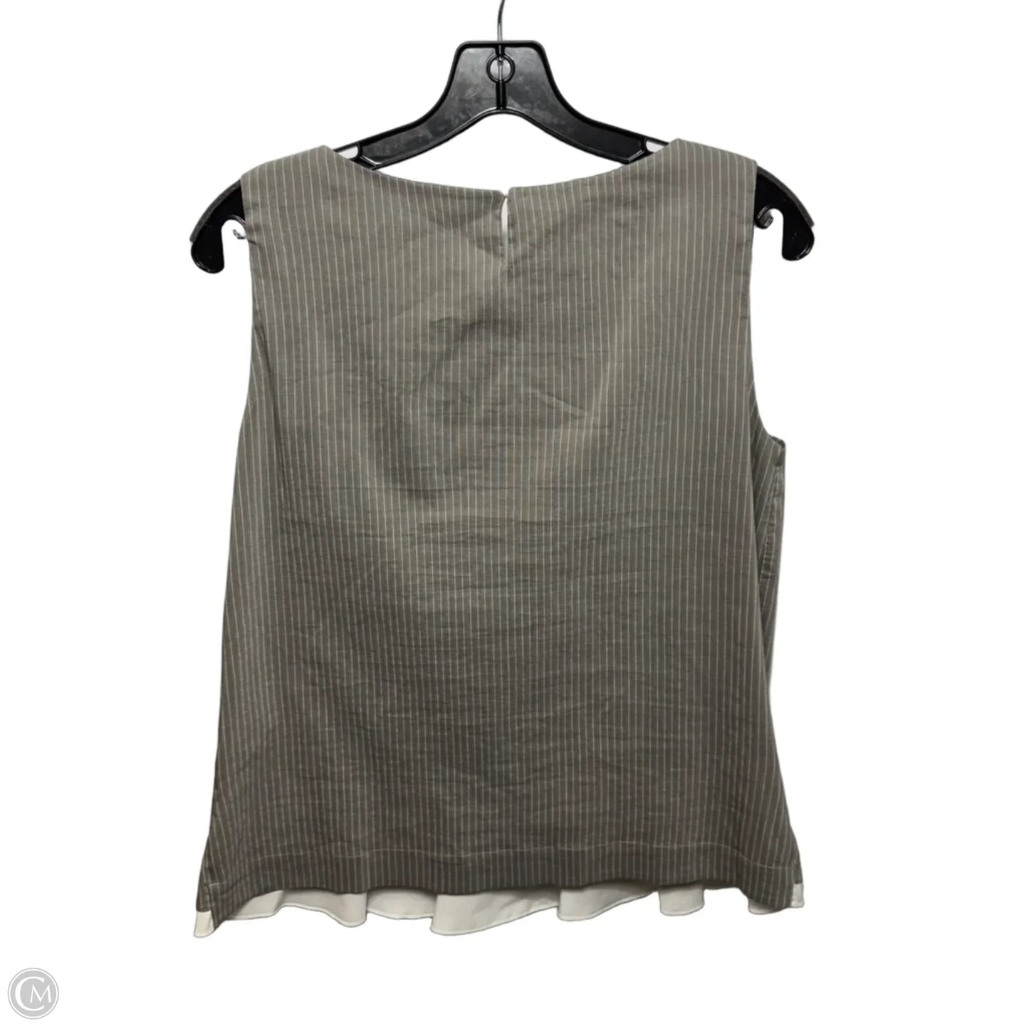 Top Sleeveless By Tonet In Striped Pattern, Size: 4